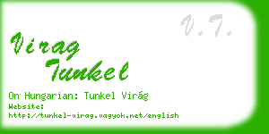 virag tunkel business card